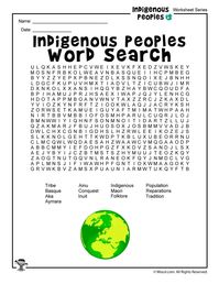 Native Peoples Word Search | Woo! Jr. Kids Activities : Children's Publishing