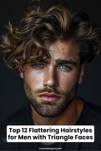 Are you Searching for the Best hairstyles for men with triangle faces? I've listed 12 best and flattering hairtstyles for both inverted and non inverted triangle face shape men. Check it out!