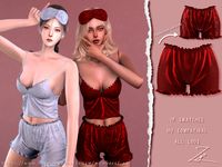 The Sims Resource - Velvet Pajamas set(Panties)