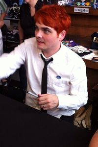 Gerard way 2014//// Ahhh... Gee and his red hair. I miss it so much