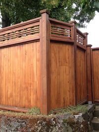 Opaque fence with nicer topper and capped posts...