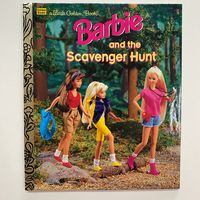 1996 Barbie and the Scavenger Hunt Little Golden picture book for kids. In good preowned vintage condition.