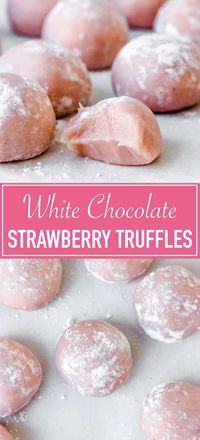 White Chocolate Strawberry Truffles - Pretty. Simple. Sweet.