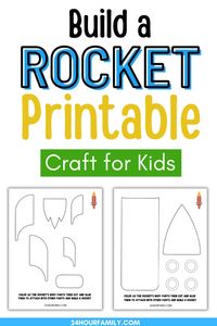 Build a Rocket Cut and Paste Craft (Free Printable) - 24hourfamily.com