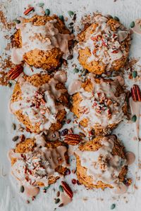 Pecan Toffee Pumpkin Scones - The Sweet and Simple Kitchen