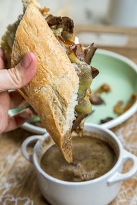 Vegetarian Portabella Mushroom Au Jus Sandwiches - Country Cleaver