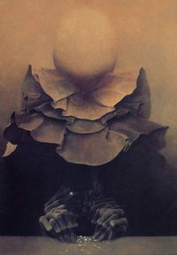 defixiones:    Zdzislaw Beksinski  lunarius luminousinsect