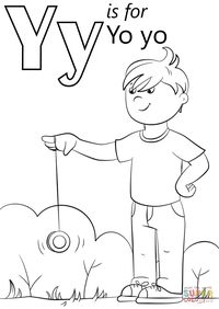 Letter Y is for Yo Yo coloring page from Letter Y category. Select from 29179 printable crafts of cartoons, nature, animals, Bible and many more.