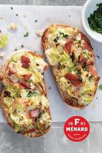 Bacon, leek and cheese toast - #bacon #cheese #toast - #ItalianAppetizersRecipes