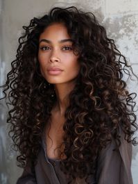 For those blessed with long hair, cascading curls are the epitome of romance and elegance. Perfect for any formal event or a dreamy date night, this hairstyle best suits round and square face shapes as it elongates the face and adds a touch of glamour. The deep, rich curls pair beautifully with bold eye colors, bringing out hues that might otherwise go unnoticed.