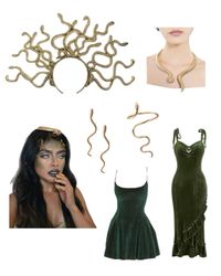 Medusa halloween costume idea #halloween #halloweencostumeideas #halloweencostume #costume #costumesforwomen #costumeidea #medusa #medusacostume