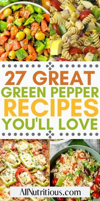 Green peppers add so much color and crunch to a dish. Here are some meal ideas that are perfect for weeknight dinners. Try these mouth watering and healthy recipes packed with flavor and nutrition.