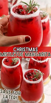 This festive mistletoe margarita is a must make this Christmas season. Cranberry, orange, tequila, and more come together for a sweet and tart margarita that hits the spot. Whip up this delightful sip for your holiday parties or Christmas movie marathons at home. Try it today!