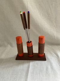 Vintage Retro Fondue Salt and Pepper and Skewer Set 6 Skewers - Etsy