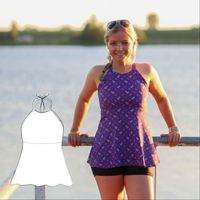 Schnittmuster Elbstrand „Tankini“ Damen Gr. 34 – 52 in A4 •