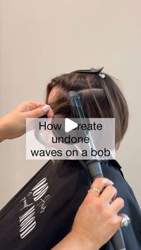 Lisa Mathews on Instagram: "2024 is the year of bobs & lobs  Here are some tips for effortless waves…  Over direct - curl away from the face, over- directing  the hair to frame the face   Do not curl the ends- this will give it a softer texture and will elongate the length. If you accidentally curl too much use the iron to flatten the ends.   Use a bigger barrel curling iron, if your iron is too small it will create a tighter curl rather than a soft curl. I think the biggest mistake people make is using a smaller barrel for short hair.   For this look I used @oliviagarden_int 1.25 xtra long iron use my code “LisaOG” for 10% off   To prep her hair and give the style volume and longevity ➡️ @moroccanoil volumizing mousse.   After the style cools ➡️ Moroccainoil Dry texture spray to give it t