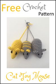 Free Amigurumi Pattern Toy Mouse for Cats! Lots of other free crochet patterns too!