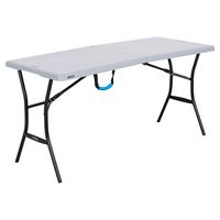 Lifetime 5 Foot Rectangle Fold-in-Half Table, Indoor/Outdoor Residential, Boulder Gray (80939) - Walmart.com