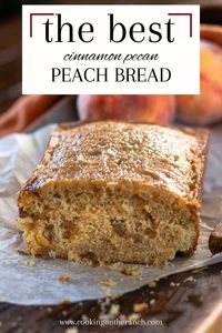 Cinnamon Pecan Peach Bread is a delicious blend of sweet and savory flavors, making it an ideal choice for breakfast, brunch, or a sweet afternoon snack. With a simple batter full of fresh juicy peaches, let’s take a look at what makes it so special. Simply the best Peach Bread Recipe.