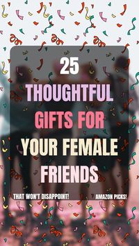 Show your appreciation for your female friends with a thoughtful gift! Find unique and personalized presents on Amazon. From pampering treats to fun experiences, make their day extra special. #GiftIdeasForWomenFriends #GiftsForHer #AmazonGifts #ad #affiliate