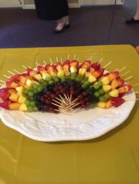 Girl Scout - Bridging to Brownies -Rainbow fruit kabobs