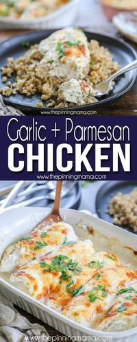 Baked Garlic Parmesan Chicken • The Pinning Mama