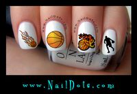 Basketball nail decals