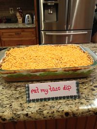 Passion party themed food. (Eat my taco dip)