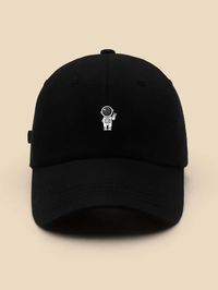 Black Casual Collar  Fabric Cartoon Baseball Cap Embellished   Women Accessories