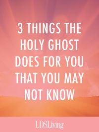 We’ve all heard countless lessons, talks, and conference addresses on the importance of the Holy Ghost in our lives, and we can easily reel off a list of the amazing ways He can bless us. But there are aspects of the Holy Ghost that are commonly overlooked or forgotten.