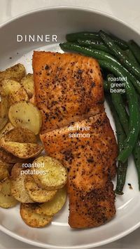 dinner ideas, dinner ideas healthy, dinners, air fryer recipes, air fryer salmon, air fryer potatoes, protein meals, weight loss meals, weight loss recipes, weight loss meal plans, salmon recipes, salmon dinner ideas, salmon air fryer recipes