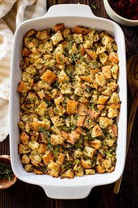 Vegan Butter & Herb Stuffing - This Savory Vegan