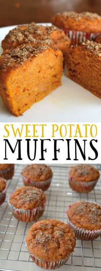 These muffins are super moist and packed with nutrients for a healthy, filling and delicious breakfast or snack. Dairy free.