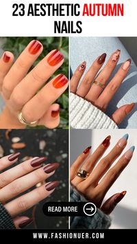 Get ready to dazzle with aesthetic autumn nails that embrace the warm hues of the season. From pumpkin spice-inspired designs to intricate leaf patterns, these aesthetic autumn nails are a must-have for nail art lovers. Add metallic accents or matte finishes to elevate your look. Whether you prefer bold or subtle designs, these aesthetic autumn nails are perfect for showcasing your style.
#AutumnNailDesigns #SeasonalNails #FestiveManicure #NailArtTrends #FallNails