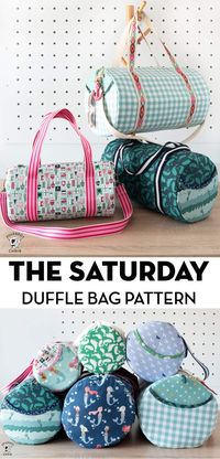 Learn how to make a cute, round duffle bag with our Saturday Bag Duffle Bag sewing pattern. Designed by Melissa Mortenson of polkadotchair.com this versatile bag make a great weekend bag!