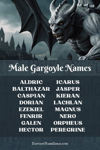 Male gargoyles, renowned for their strength and protective nature, often carry unique names that reflect their distinct roles and traits.