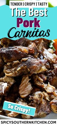 These Pork Carnitas are slow cooked in lard and bacon fat with garlic, onion, oranges, lemons and spices until super tender. They are then broiled until crispy.