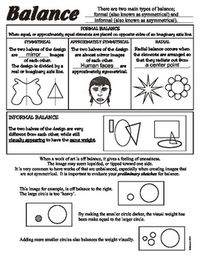 Balance (Principles of Art/Design) Worksheet