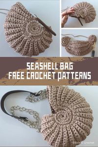 #freecrochetpatterns #crochetbag These free Crochet Seashell Bag Patterns are perfect for those who want to add a touch of the beach to their everyday lives