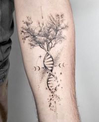 Creative tree of life tattoo by @klax.tattooer