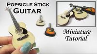 DIY Miniature Acoustic Guitar (made with popsicle sticks!)