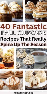 Cupcake Wonderland: 40 Decadent Fall Flavors to Enjoy This Season - This Little Nest Best Fall cupcake lineup of the year, all the best Autumn cupcakes on Pinterest are on this list right here. Pick your favorite cupcake recipe today.  Cupcakes for fall, Autumn cupcakes, Autumn cakes, Autumn dessert recipes, FAll dessert recipes.