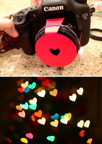 Photography DIY : Hearts Bokeh Lens Hood tutorial here  http://www.thespohrsaremultiplying.com/photo/photography-shaped-bokeh/ and here http://www.diyphotography.net/diy_create_your_own_bokeh