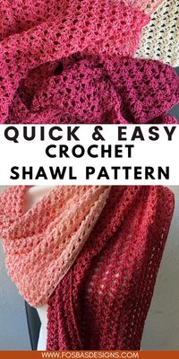 This beautiful crochet shawl is beginner-friendly and so fun to make! It uses a simple crochet stitch that is gorgeous for spring and summer. The free crochet pattern can be made while watching a movie!! Crochet mindless project | Crochet Shawls for all seasons | Crochet Gift Ideas