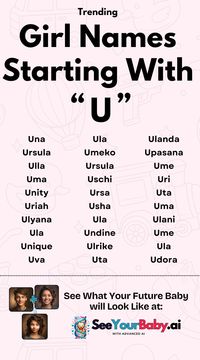 Searching for the perfect middle name for your little one? Discover 30+ trendy and classic middle names for baby girls starting with 'U' - you're sure to find the perfect fit! 💕