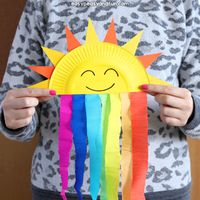 Welcome spring with this sweet paper plate sun and rainbow craft. This is a fun classroom project to make as one paper plate makes two crafts and you can use scrap materials for everything else. * this post contains affiliate links* With this spring craft idea it’s all about the sunshine and the colorful rainbow …