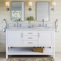 Winston Porter Padraigin 61'' Double Bathroom Vanity with Carrara Marble Top | Wayfair