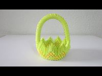 How to make 3d origami Mini Basket - YouTube