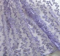 Purple Bead Pearl Lace Fabric Flower Alencon Alice Tulle | Etsy