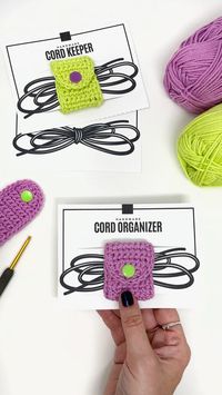 FREE PATTERN FRIDAY! Stay organized by making yourself a cute cord keeper - see below for full written pattern These are great to keep on hand if you’re drowning in wires, like I am. For any of my market sellers looking for spring/summer low cost items to add to your markets, these are perfect. Quick to work up, use very little yarn... plus look how cute they look paired with my printable! Who can pass that up?! Materials: @lionbrandyarn 24/7 cotton 3.25mm hook plastic snap buttons [see my H...